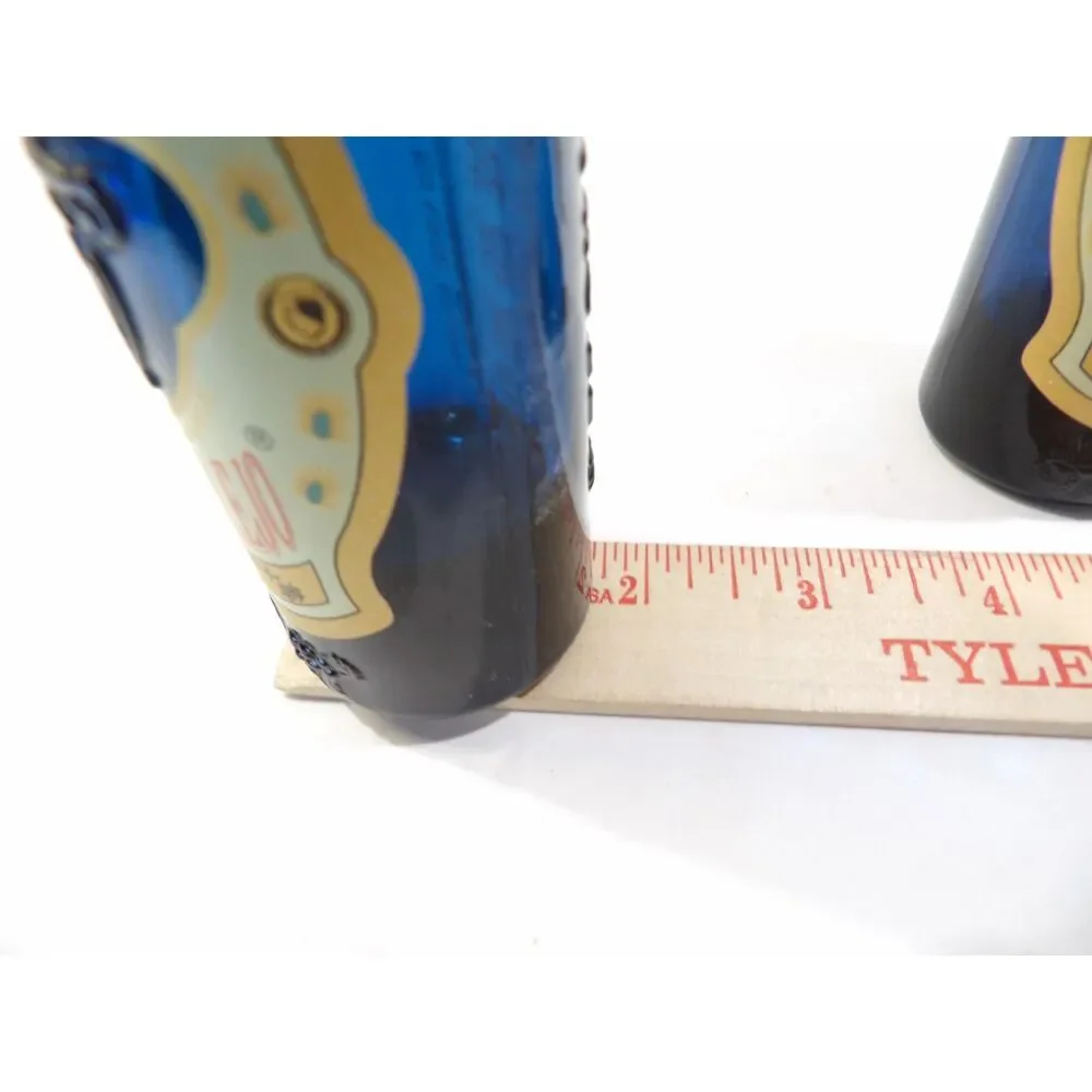 Reposado Tequila Corralejo cobalt blue shot glass set, 2 pcs, tall shooter glass